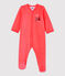 Baby-Strampler aus Velours orange PEACHY